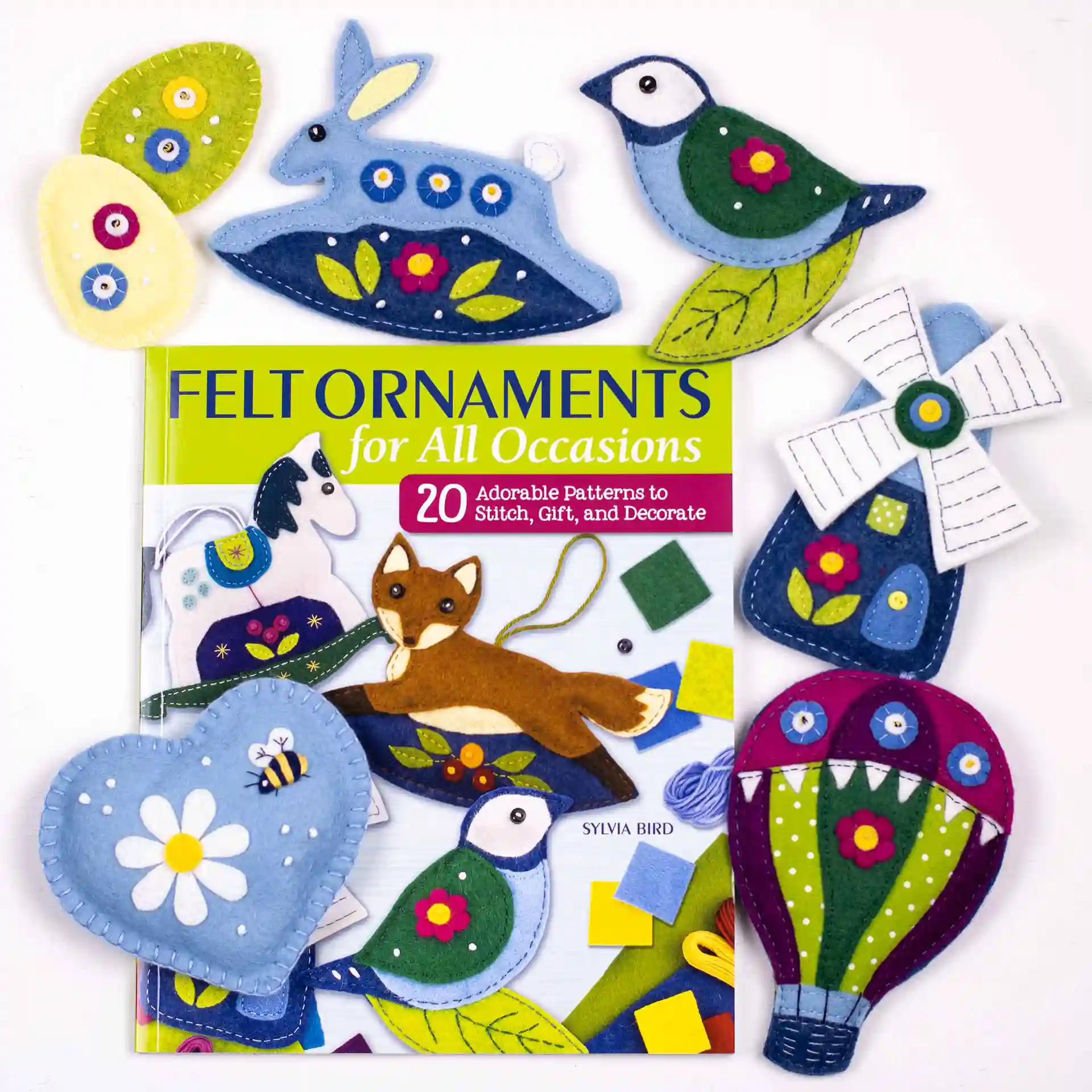 Tilly & Puffin's book, Felt Ornaments for all occasions, with ornaments from the Spring chapter
