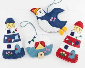 Felt Ornaments from the Summer Seaside chapter of the book Felt Ornaments for All Occasions