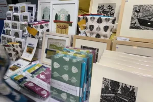 Printed textiles in the CraftNI display